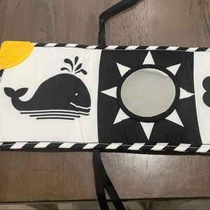 Black and White Whale Activity Mat